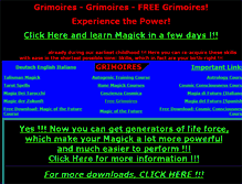 Tablet Screenshot of grimoires.com